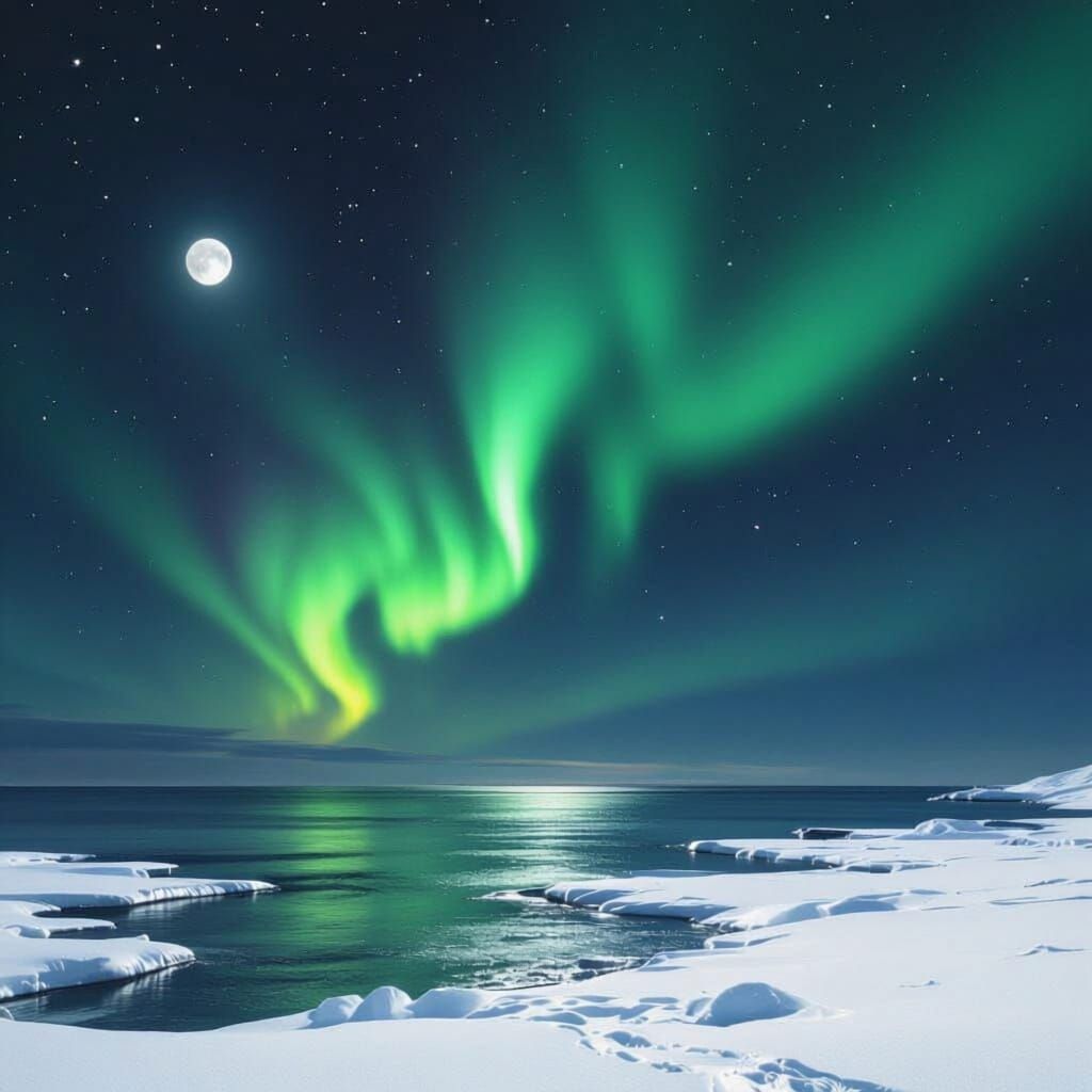 aurora borealis lights in purple