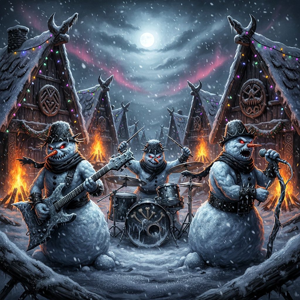 ❄️ Metal im Mondlicht: Die Schneemänner rocken den Winterwald