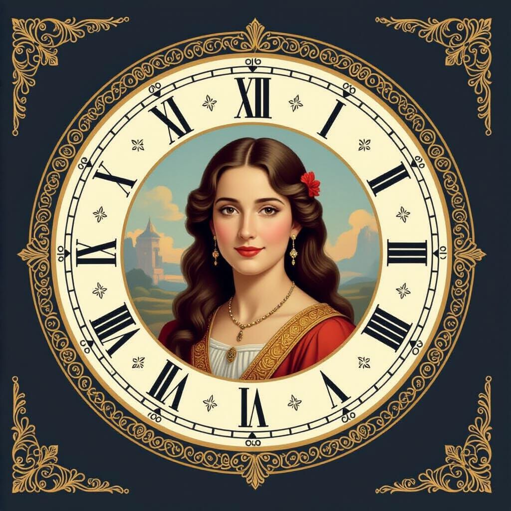 Woman with Thong in Impressionistic Cubist Surrealist Style