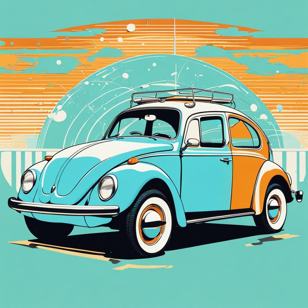 1972 Volkswagen Beetle - AI Generated Artwork - NightCafe Creator