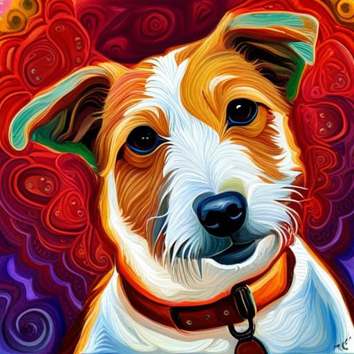 A jack russell terrier mandala