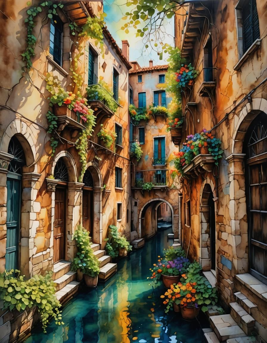 Hidden Venetian Canal  by @Wacky Fun