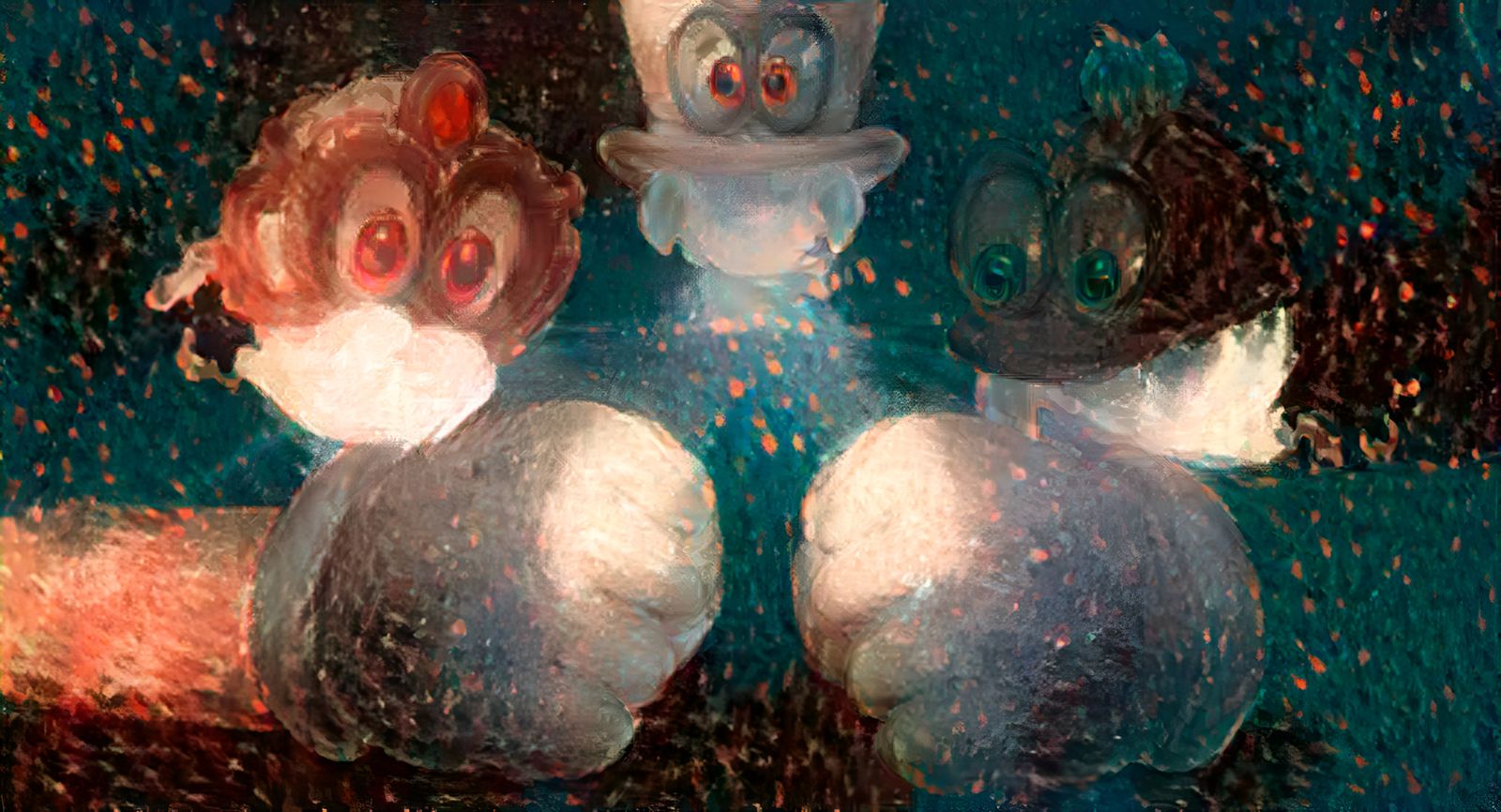 Mario, Luigi, Helmer, Tiara and me