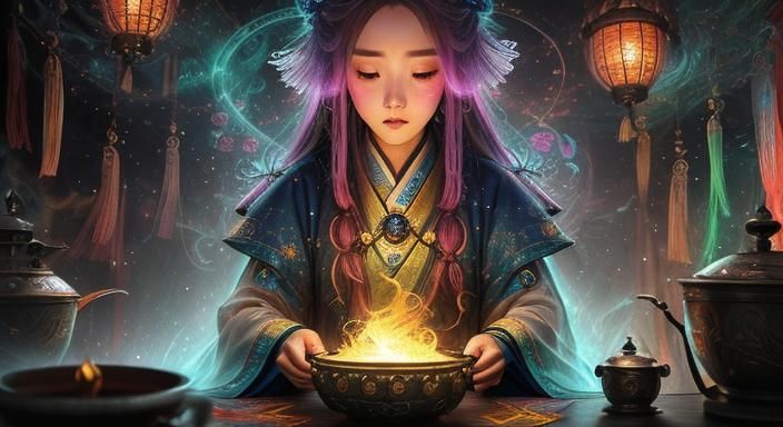 Wuxia Fantasy Ancient Mystic Alchemy Ai Generated Artwork