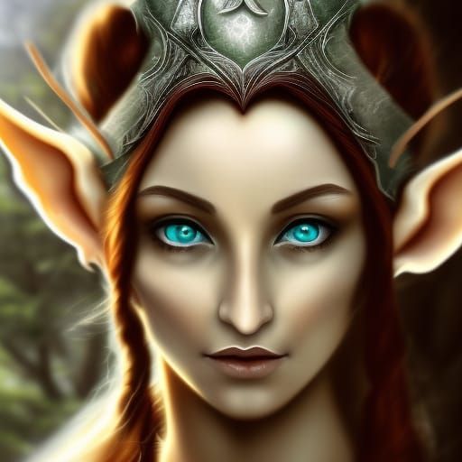 Elvish woman in silverforest - AI Generated Artwork - NightCafe Creator