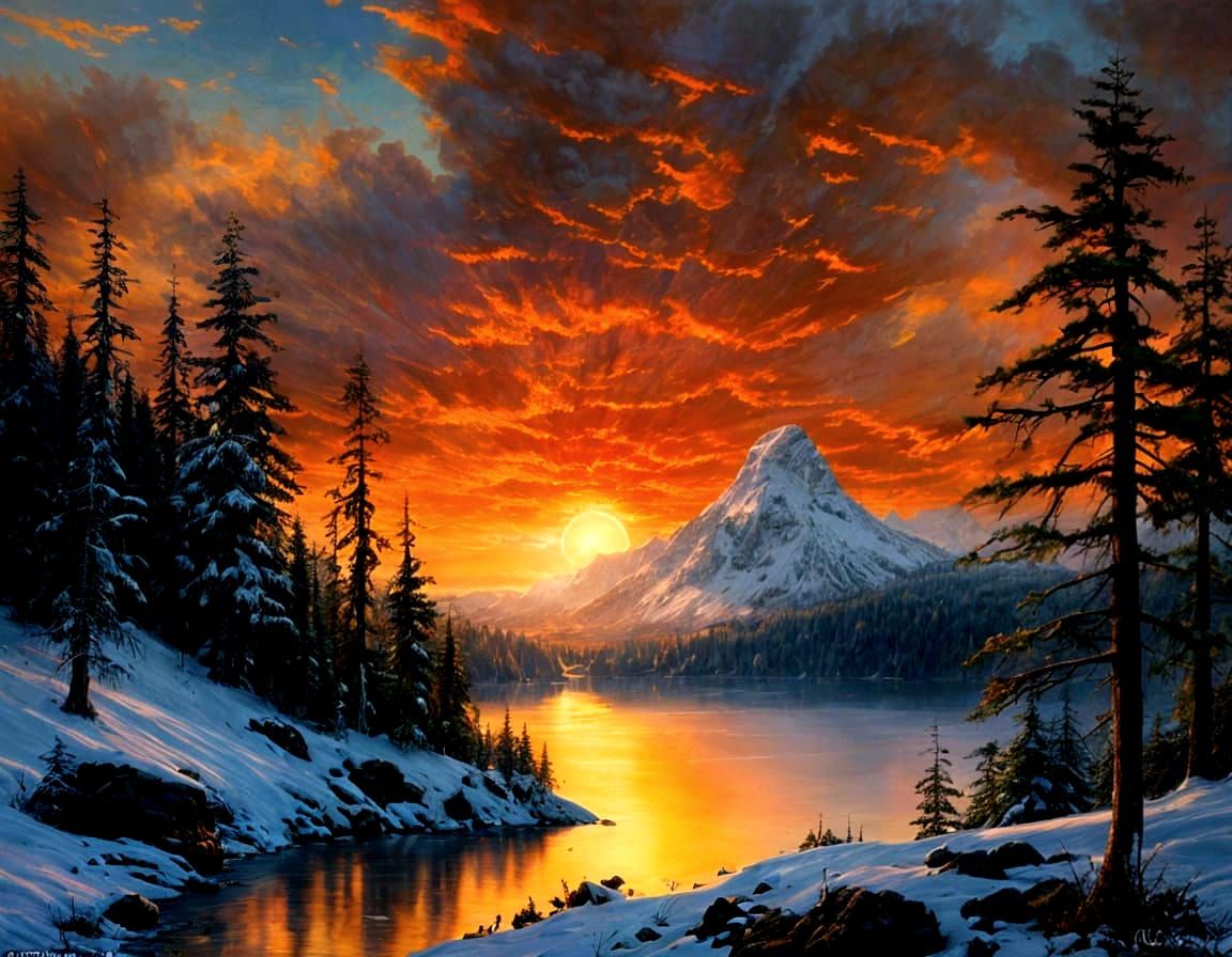 Sunrise at Spirit Lake  by @Dryheat