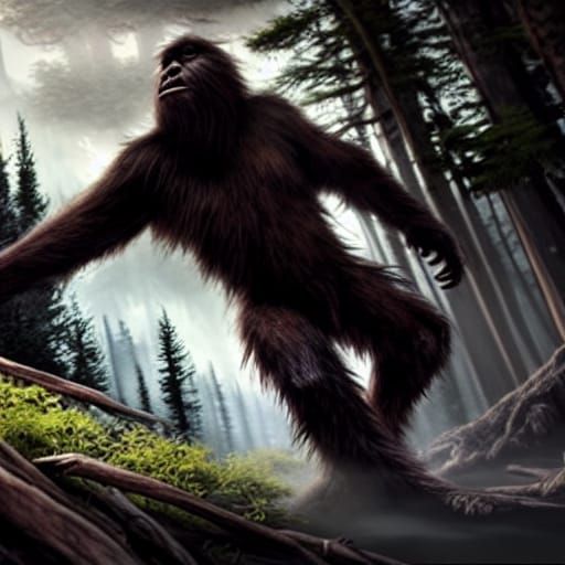 Sasquatch, 8k resolution, detailed, photo realism  undefined