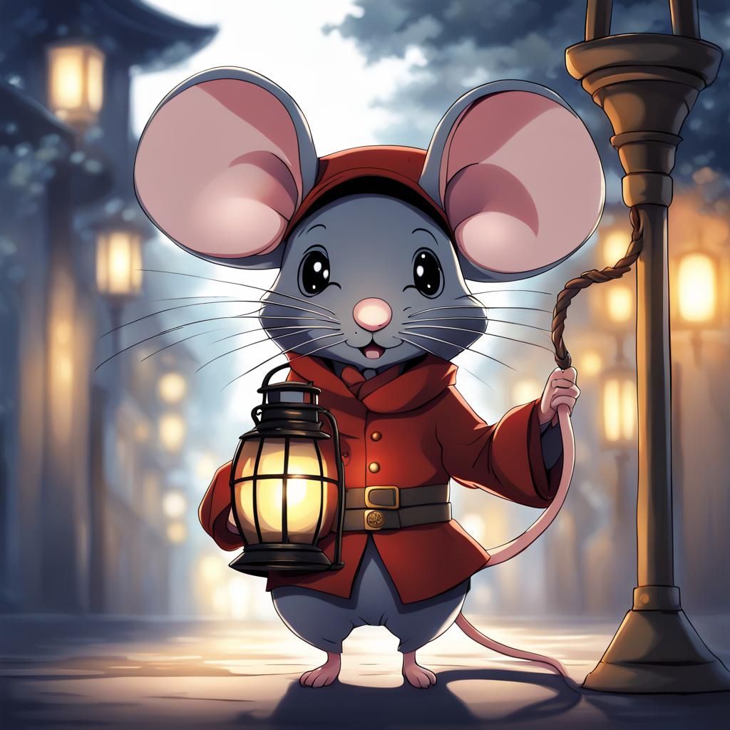 The little mouse and her lantern