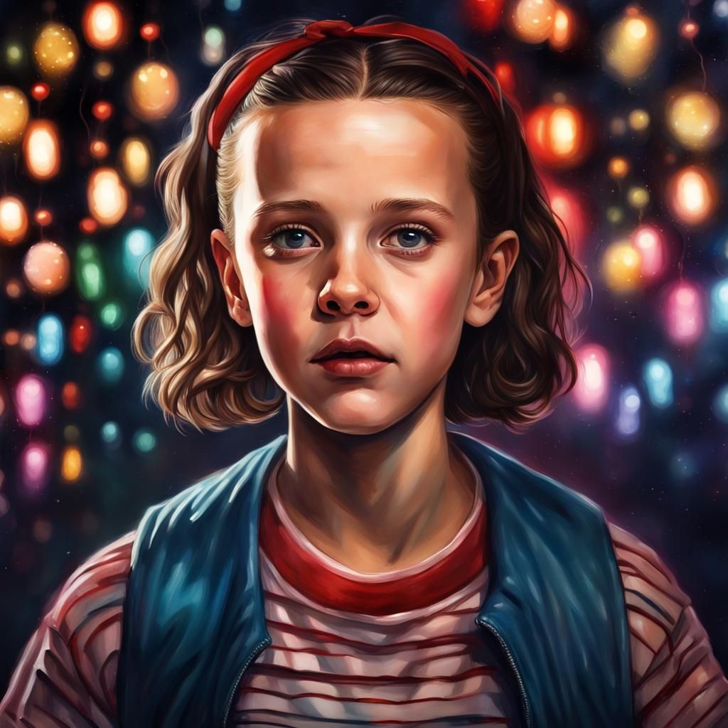 Eleven - Stranger Things - Ai Generated Artwork - Nightcafe Creator