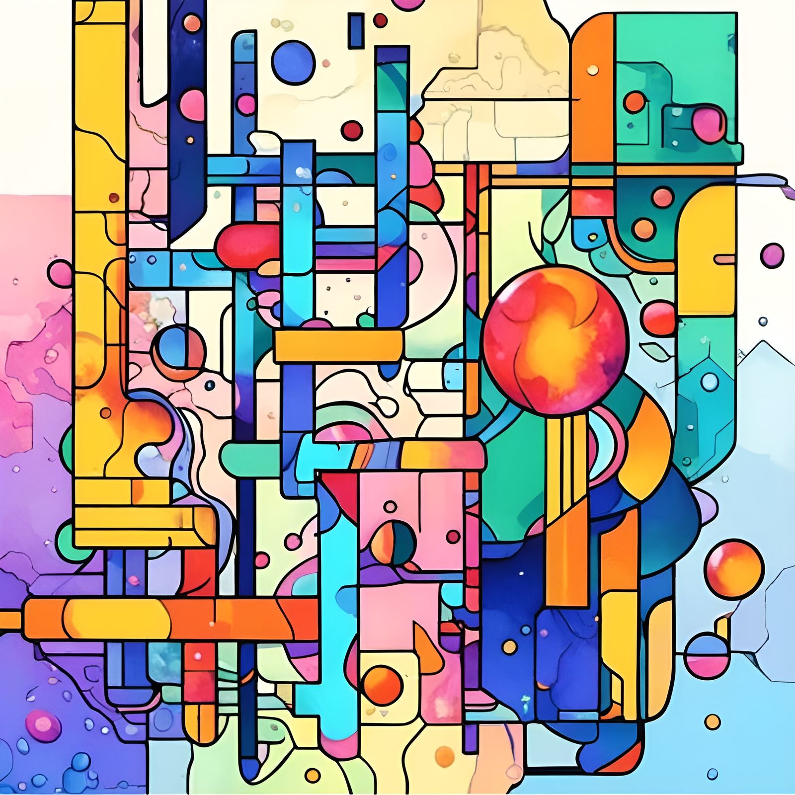 Abstract modern 13aug23 - AI Generated Artwork - NightCafe Creator