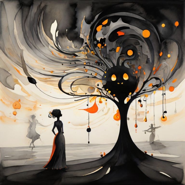 Leaves going round in the dance