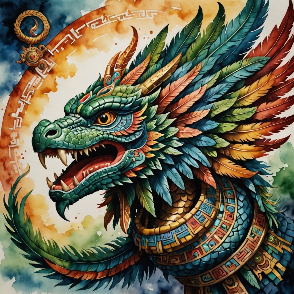 Quetzalcoatl, the feathered serpent