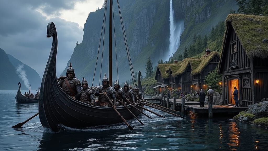 A Viking longboat
