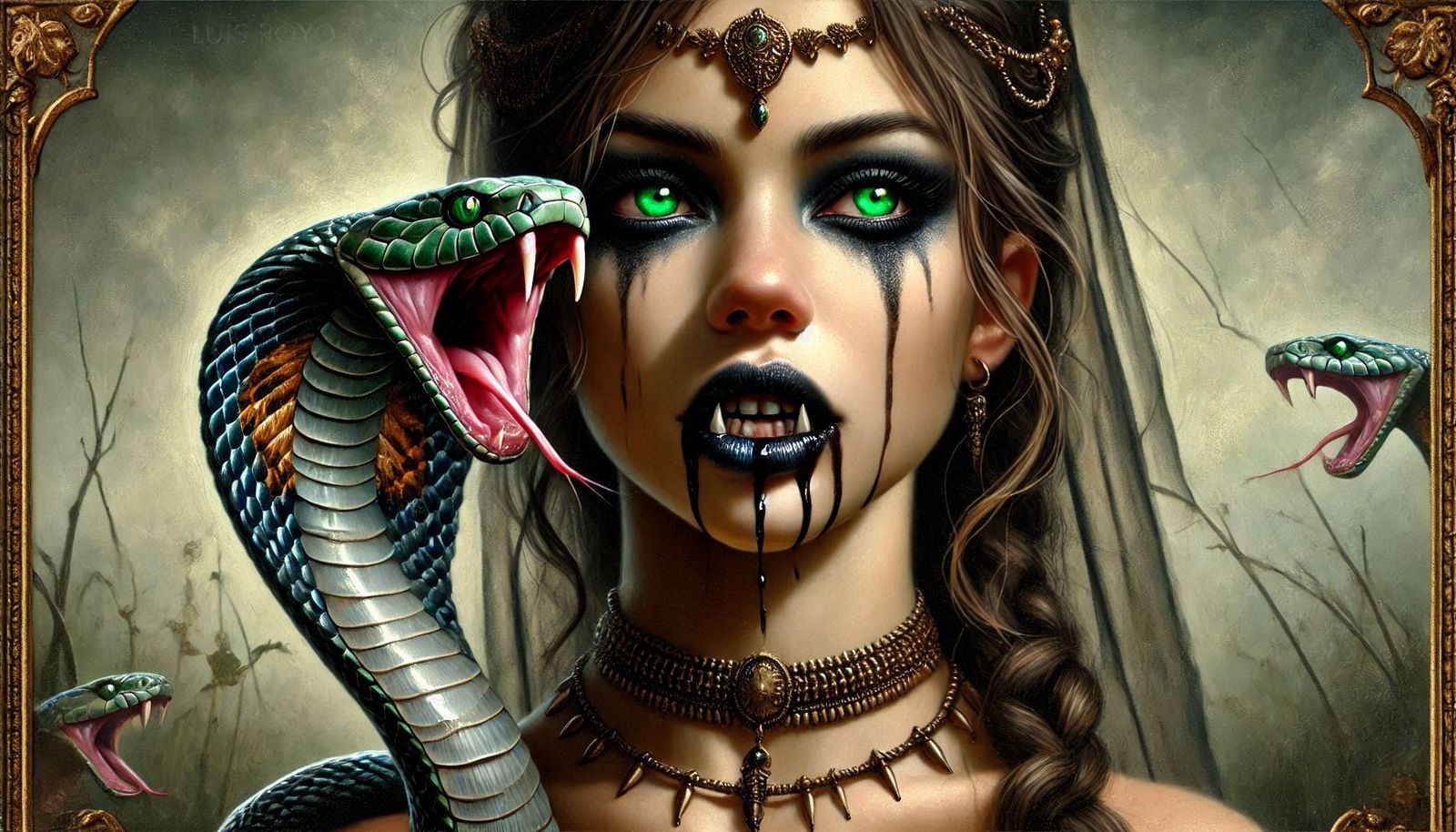 Deadly Cyberpunk Cobra Girl