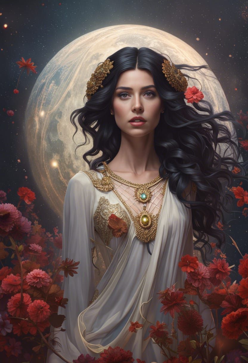 Dark haired beauty intricately detailed trending on Artstation ...