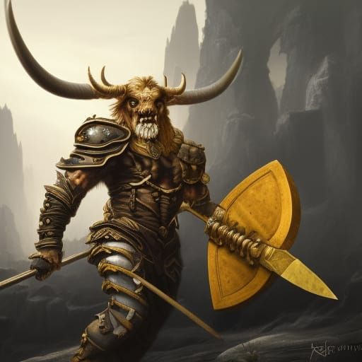 Minotaur Barbarian - AI Generated Artwork - NightCafe Creator