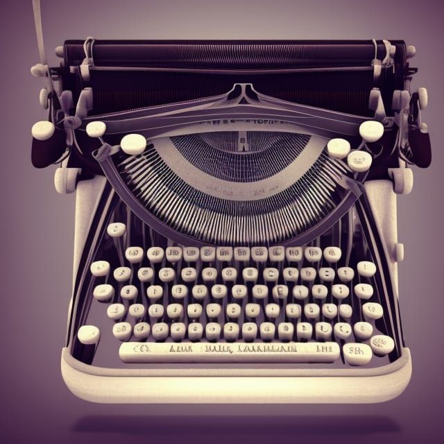 vintage typewriter AI Generated Artwork NightCafe Creator