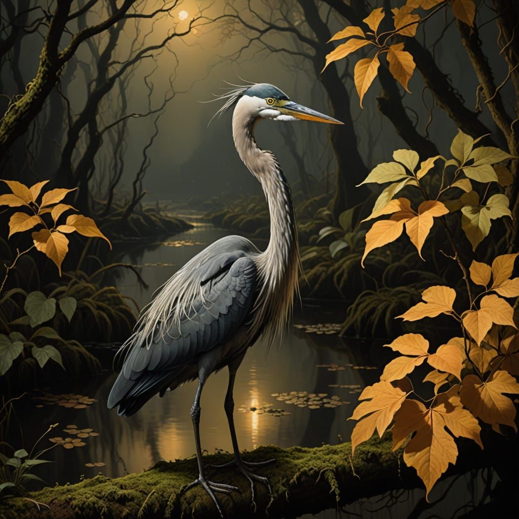 Classical Renaissance Heron  by @JollyNewt
