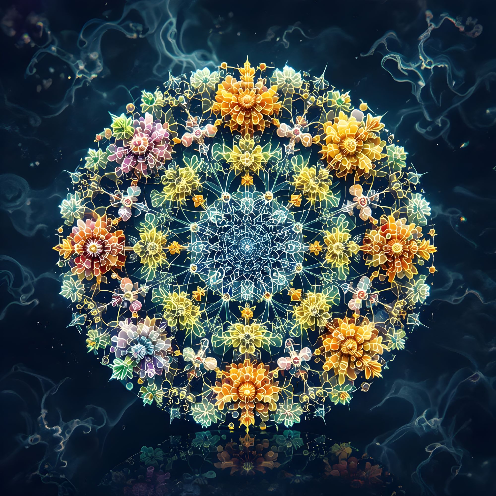 Kaleido-doily (subtle hue shifts)