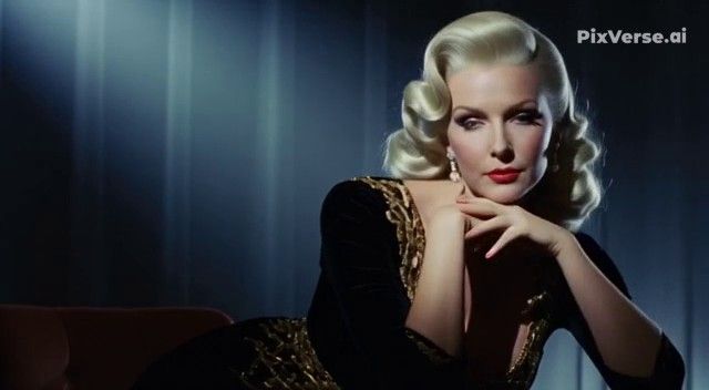 A glamorous portrait of Marilyn Monroe in the style of 1950s...