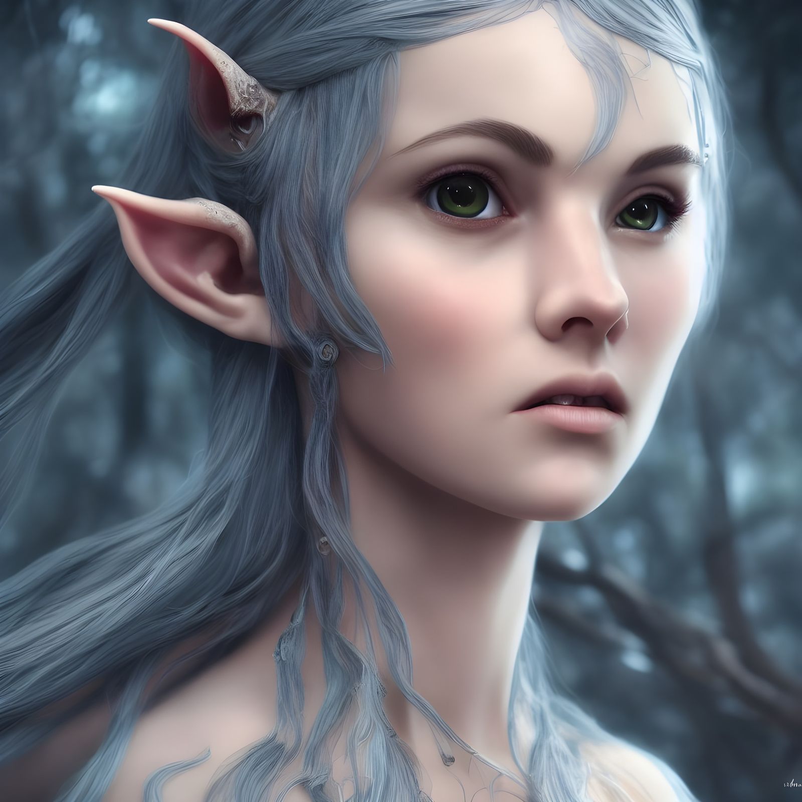 Elven Hearing Ii - Ai Generated Artwork - Nightcafe Creator