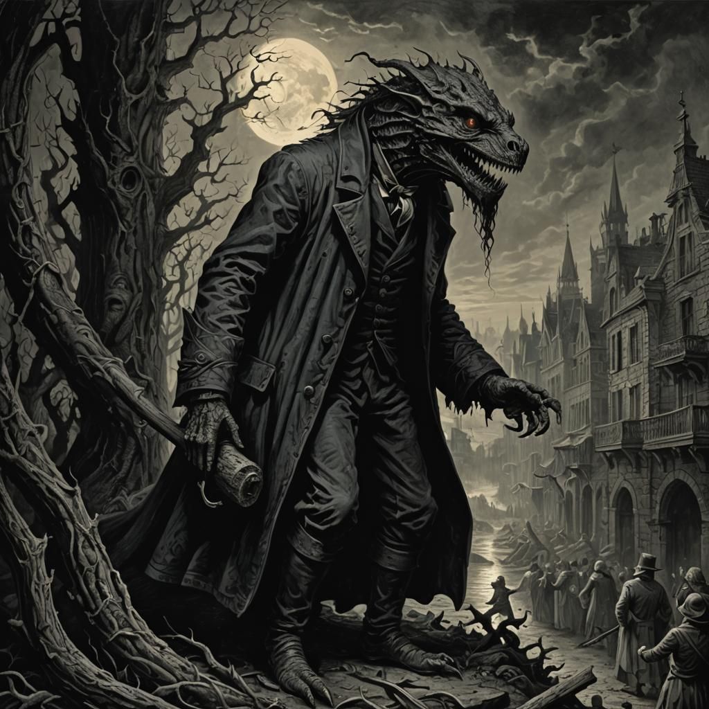 Horrific Fashion by Gustave Doré and Rutkowski