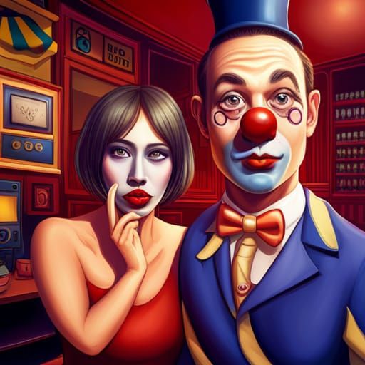 I'm a mime and my beautiful wife is a clown.