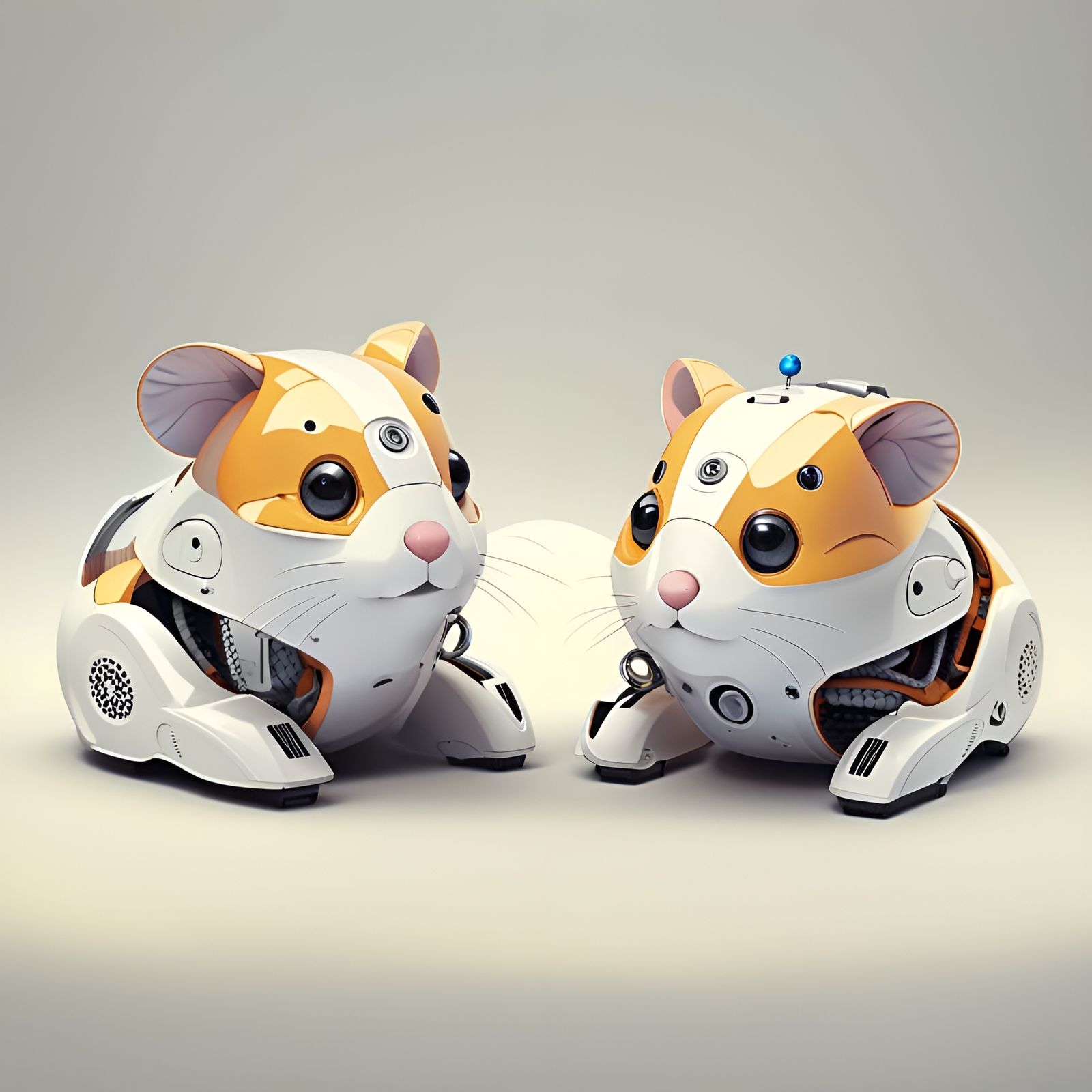 robot hamster, AI Generated Artwork NightCafe Creator