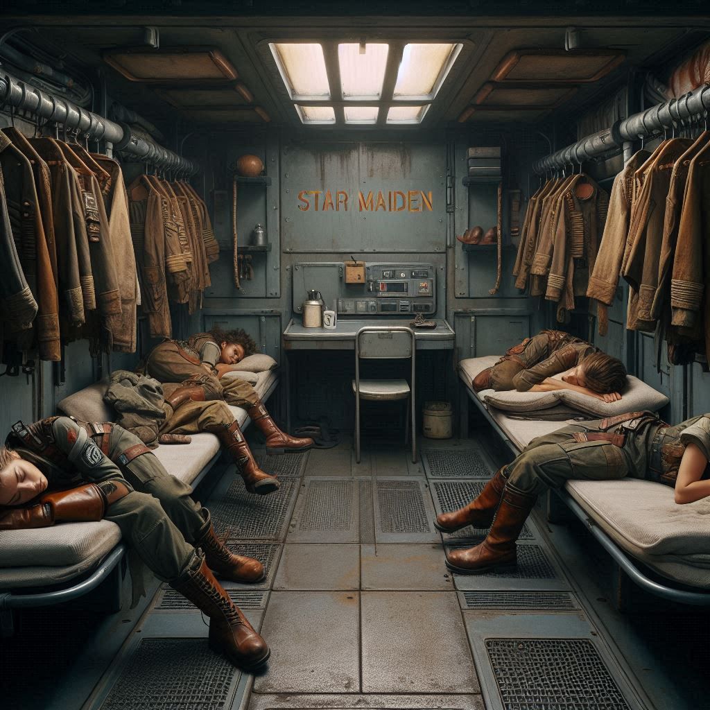 Occupied crew quarters in an old spacefreighter (1)