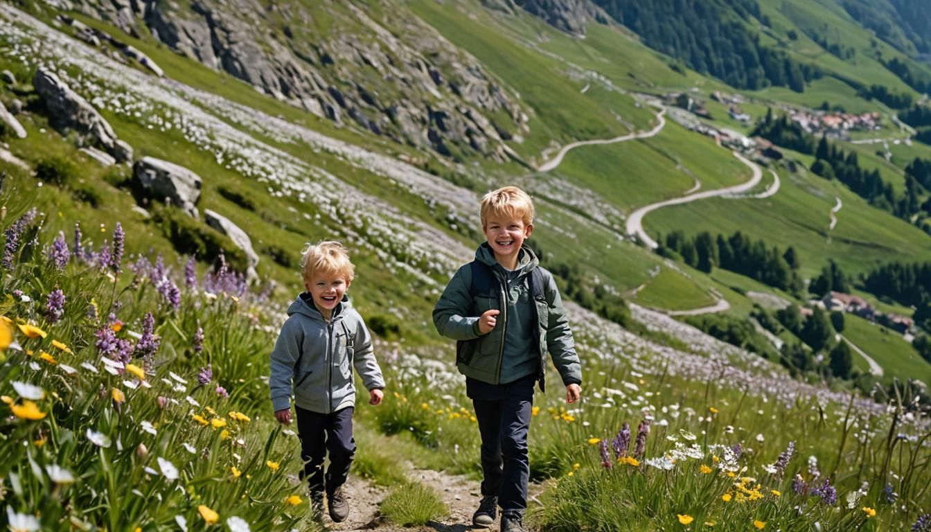 un tout petit garçon blond d'un an souriant marche sur un se...