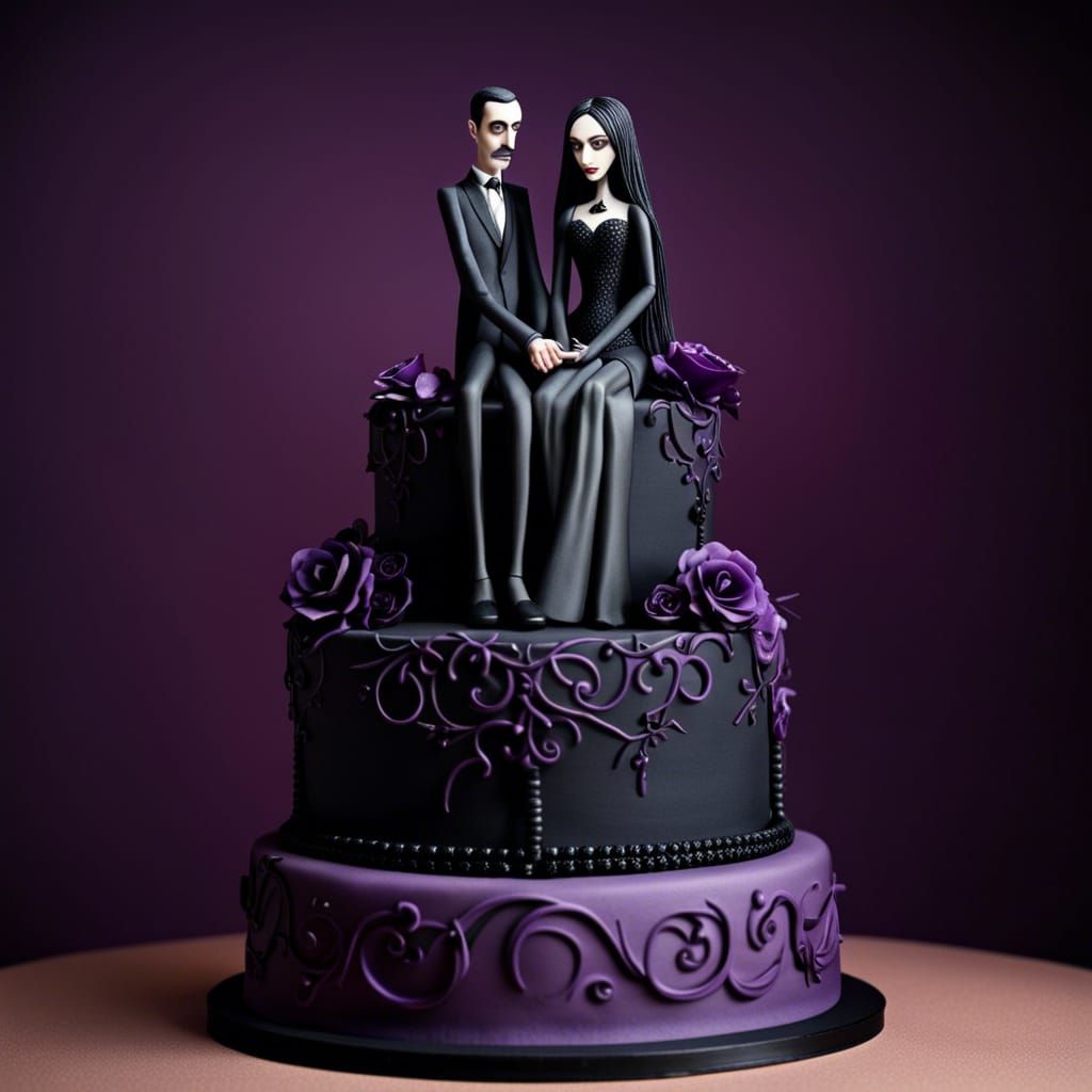 Wednesday Addams Cake tutorial | The Addams Family | Thalias Cakes - YouTube