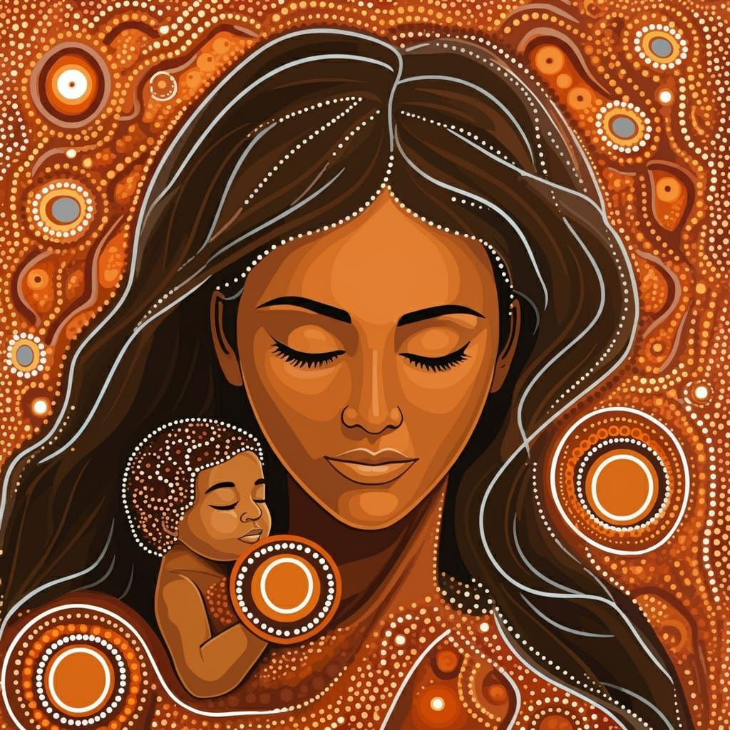 Mother Dot Painting