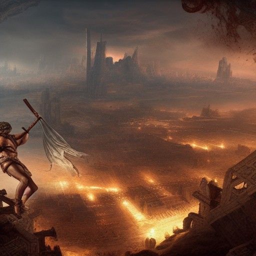 Spartacus fighting Romans