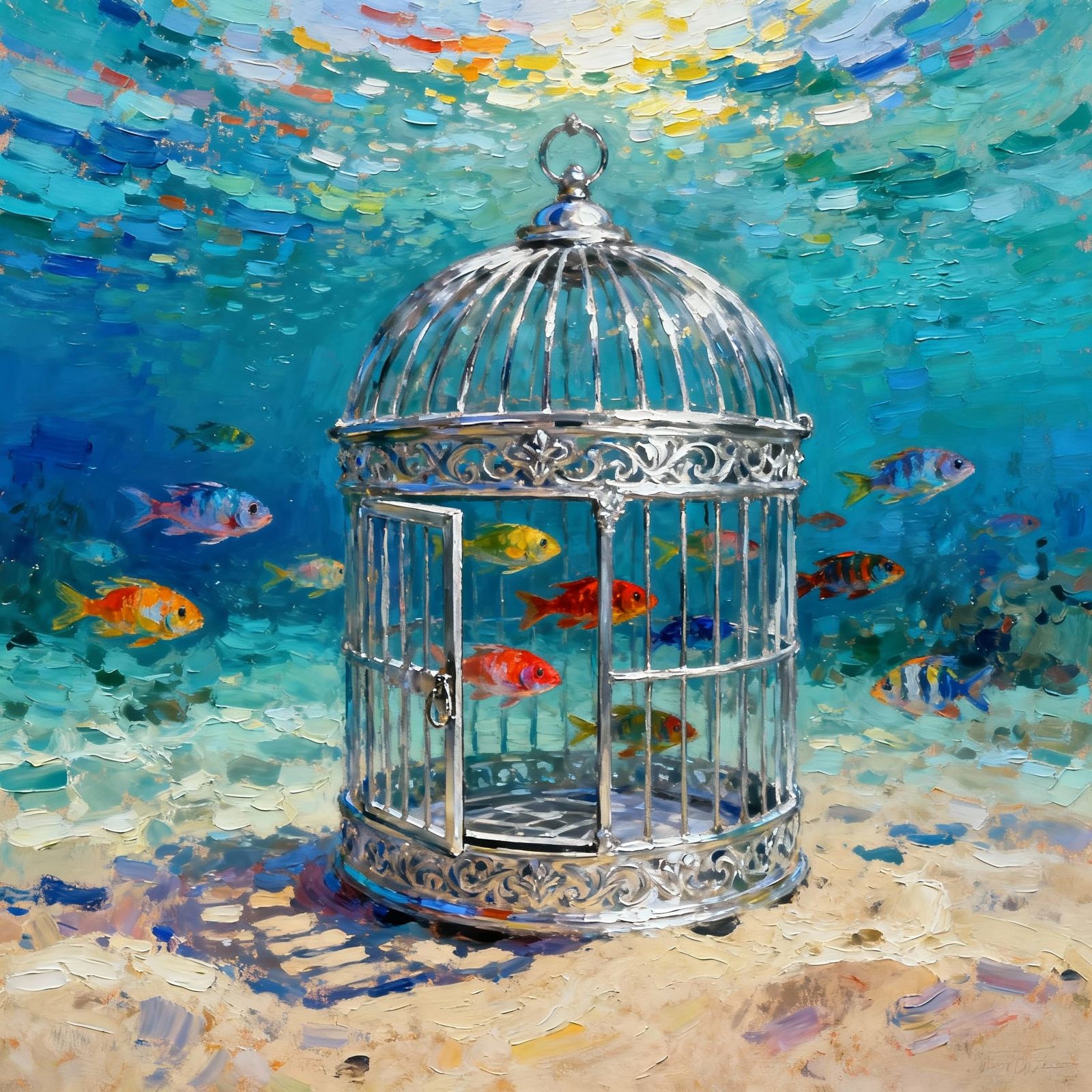 Daily Challenge #1112: Birdcages, Sunken Victorian Birdcage  by @Mystienight