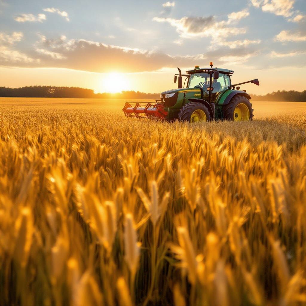 A golden field ready to be harvesting 