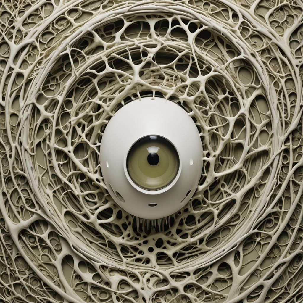 Bizarre Album Cover Design in Matte Khaki and White