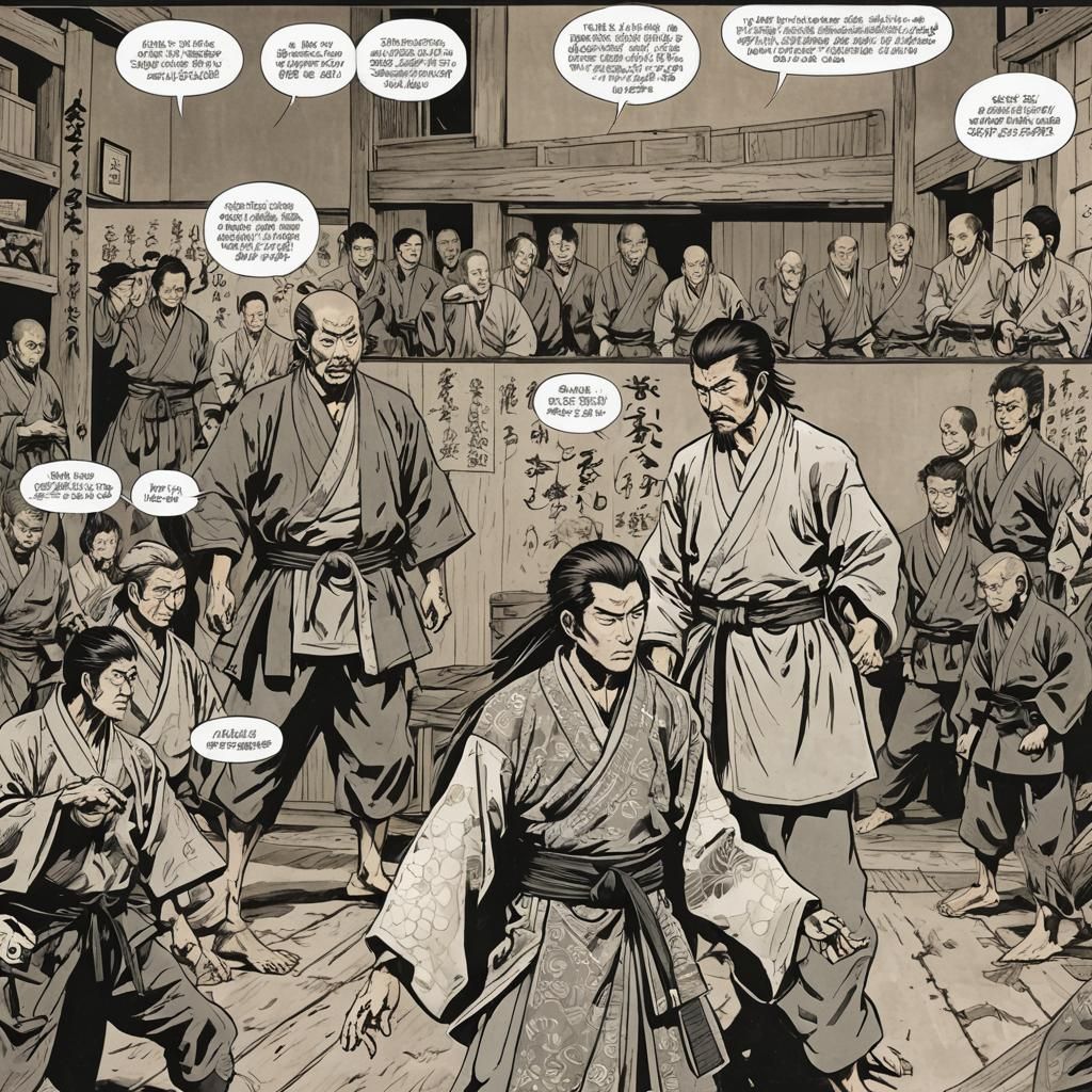 Manga Scan about marital arts translated to readable  English