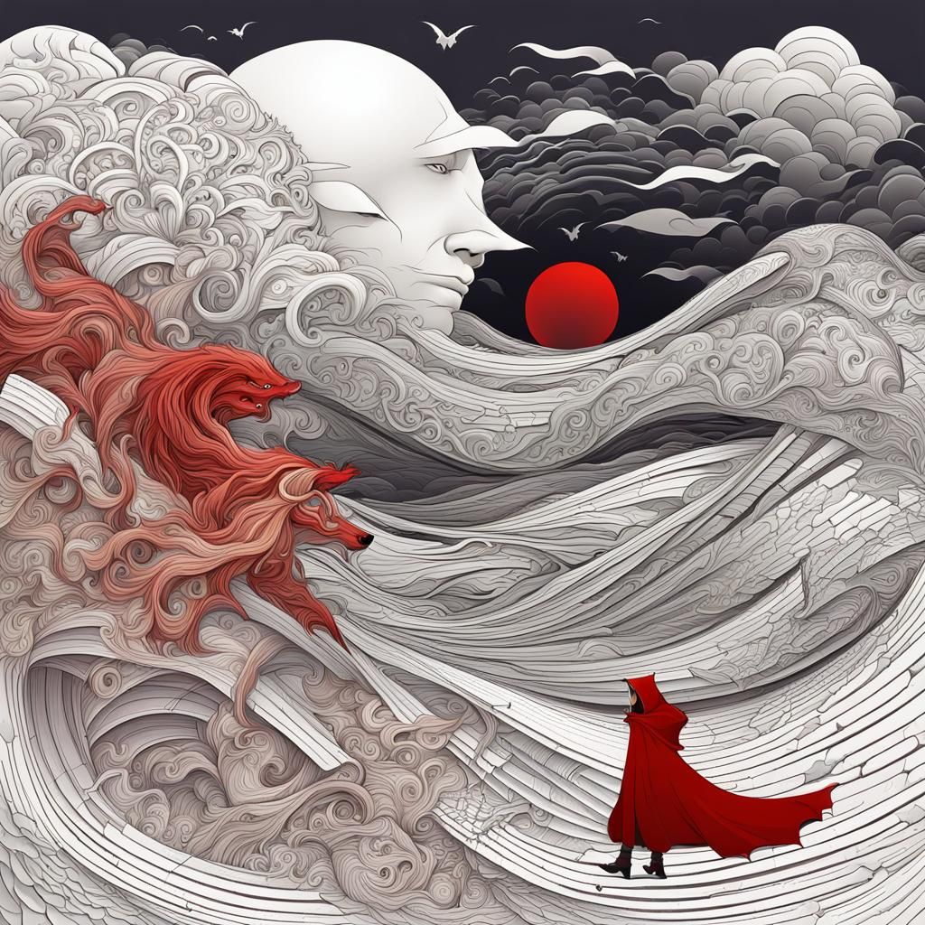 Dracula, a werewolf, and little red riding hood, with Inuyas...