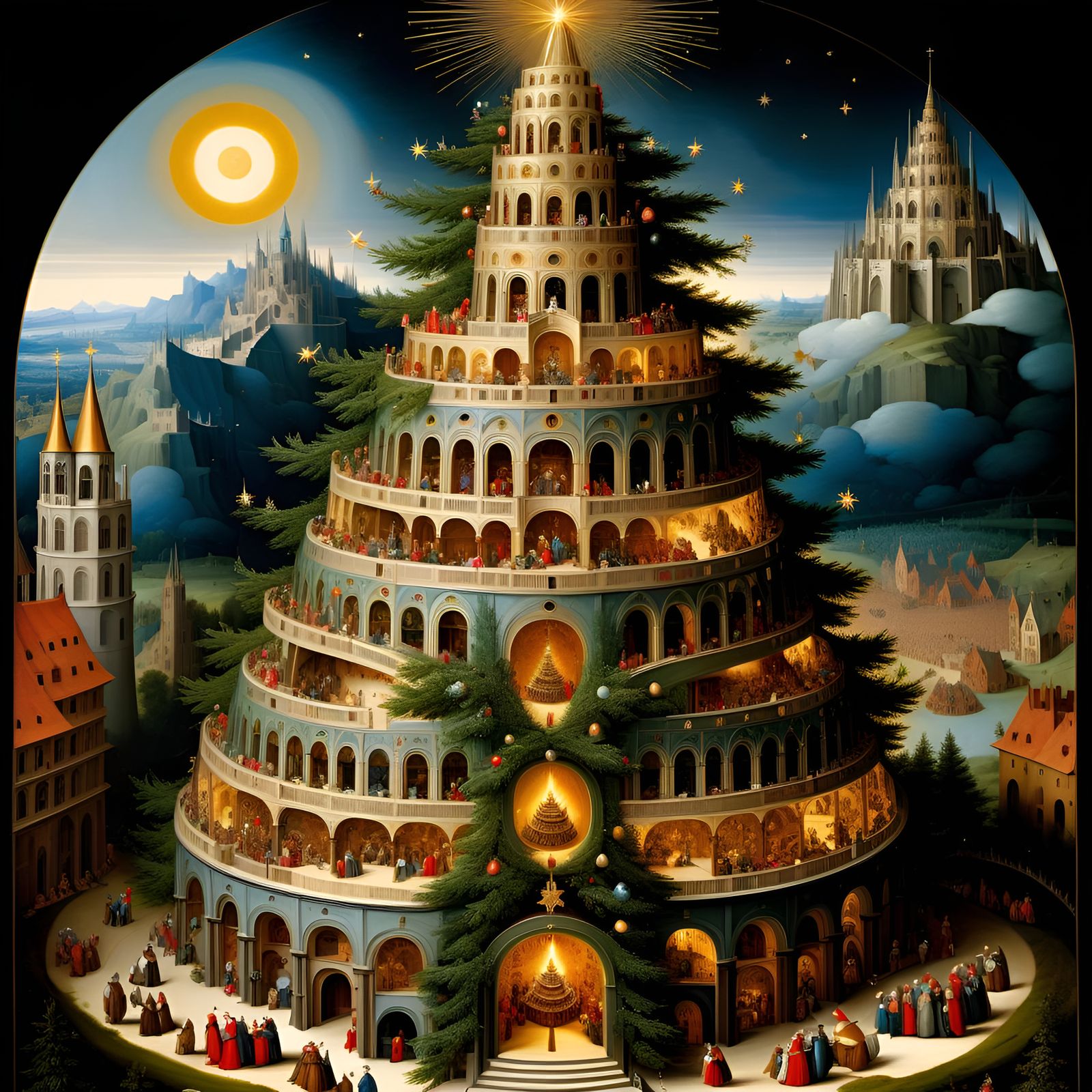 Christmas Tree  by Pieter Bruegel the Elder  by @Drubibu