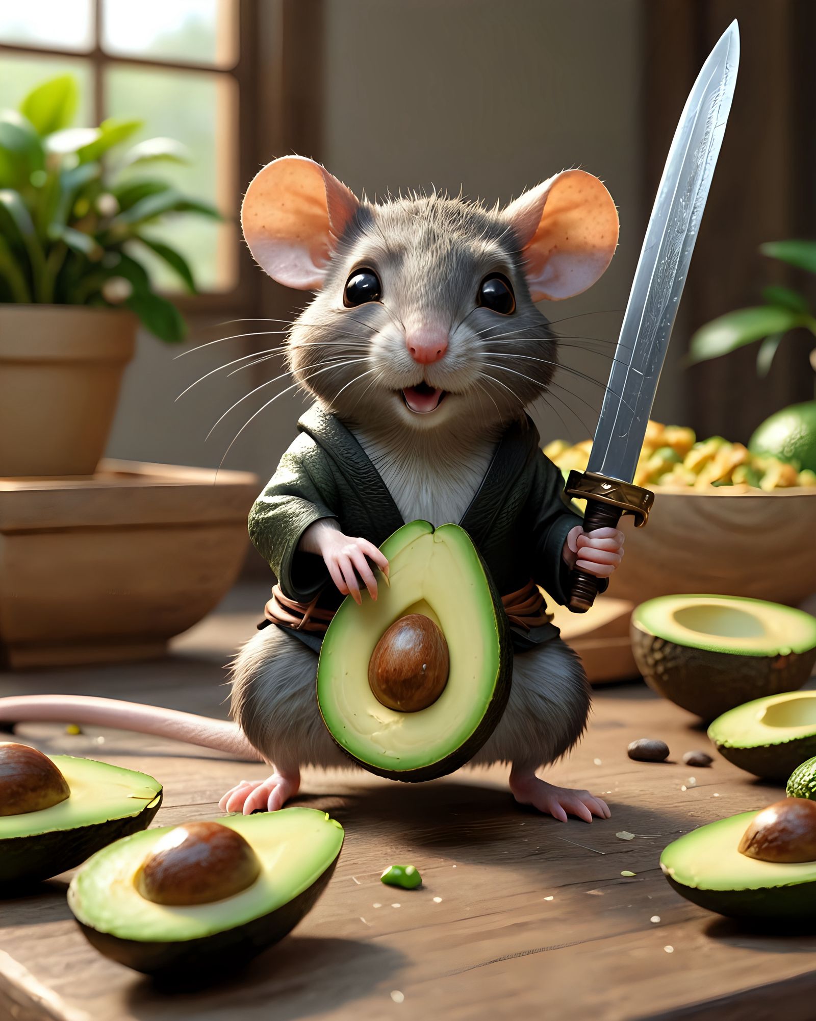 ‘Rat with katana’