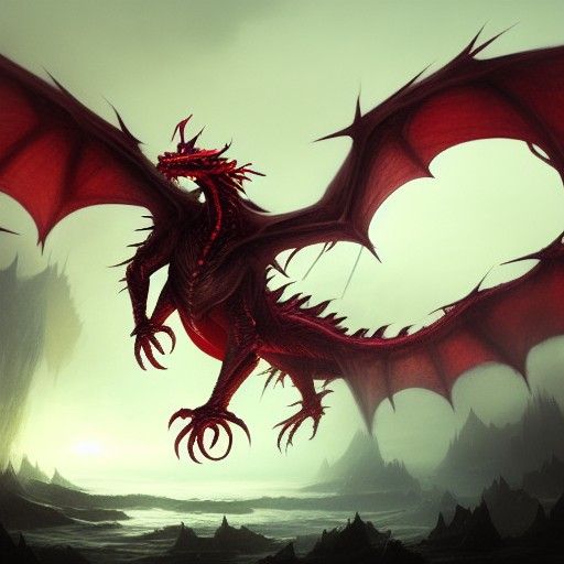 RedEyes Darkness Metal Dragon. AI Generated Artwork NightCafe Creator