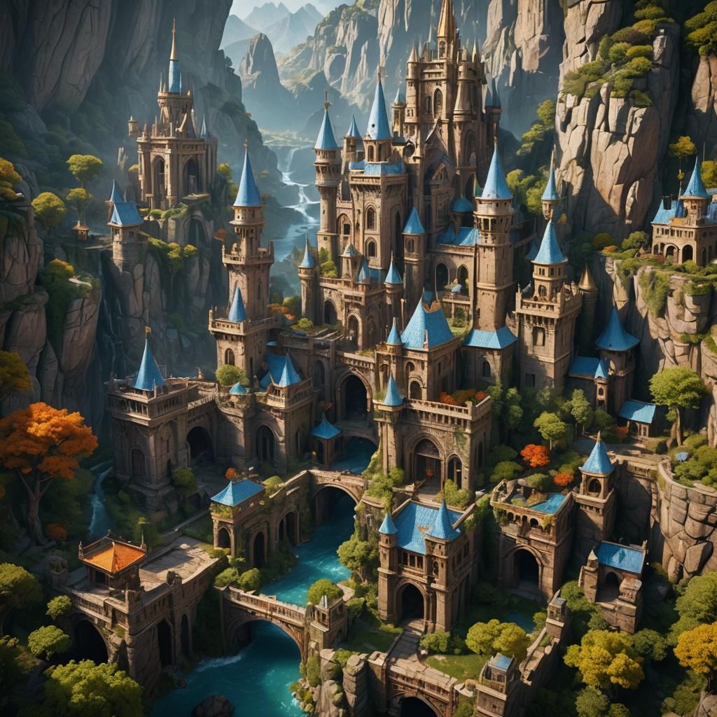 Fantastical Girl in Detailed Matte Painting