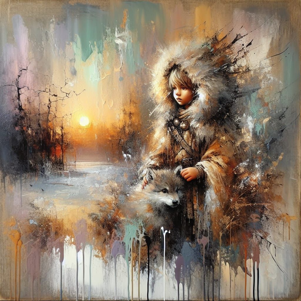 once upon a time there were a boy and a wolf  by @PiCat