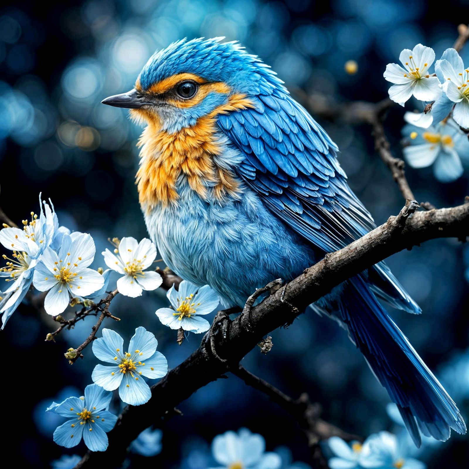 Blue Serenity’s Song: A Bird’s Tranquil Melody  by @Artless