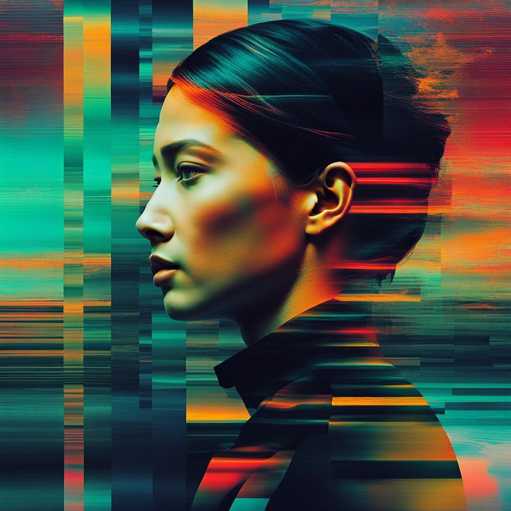 Glitch Art Portrait   by @Ursula