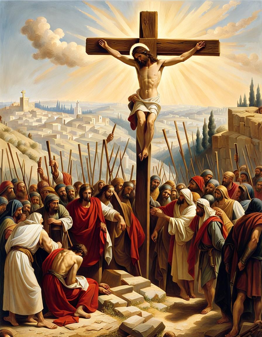 Crucifixion of Jesus Christ - AI Generated Artwork - NightCafe Creator