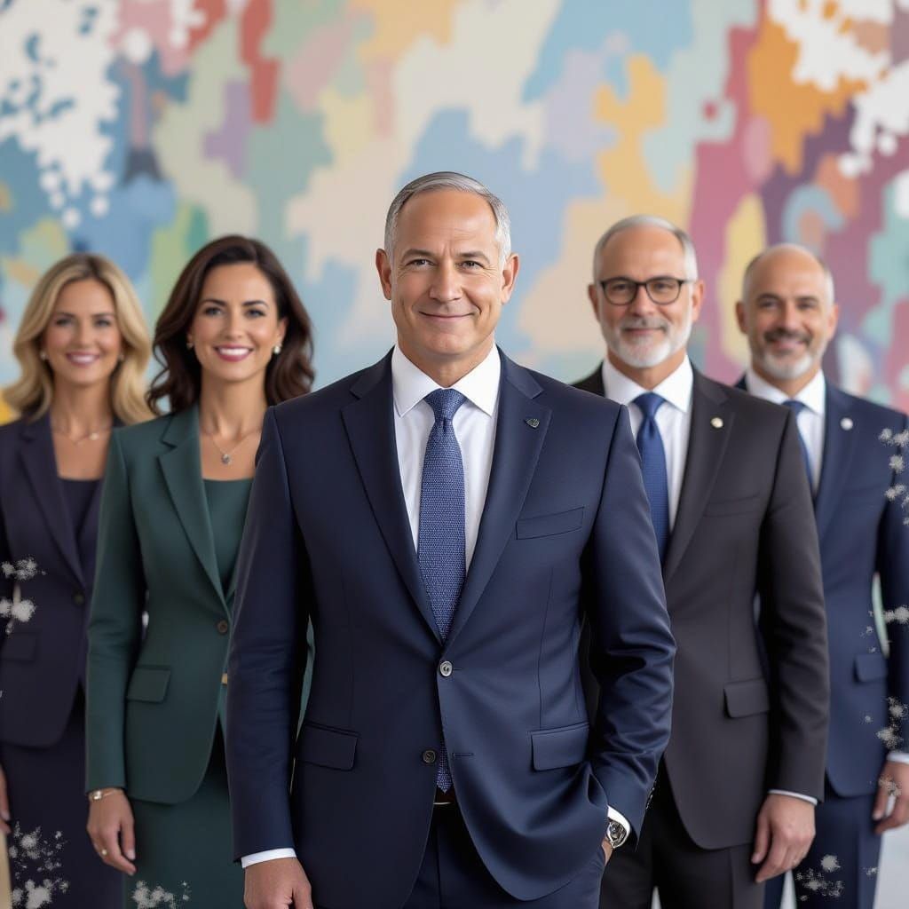 Israeli Politicians in Hyperrealistic Splash Art Style