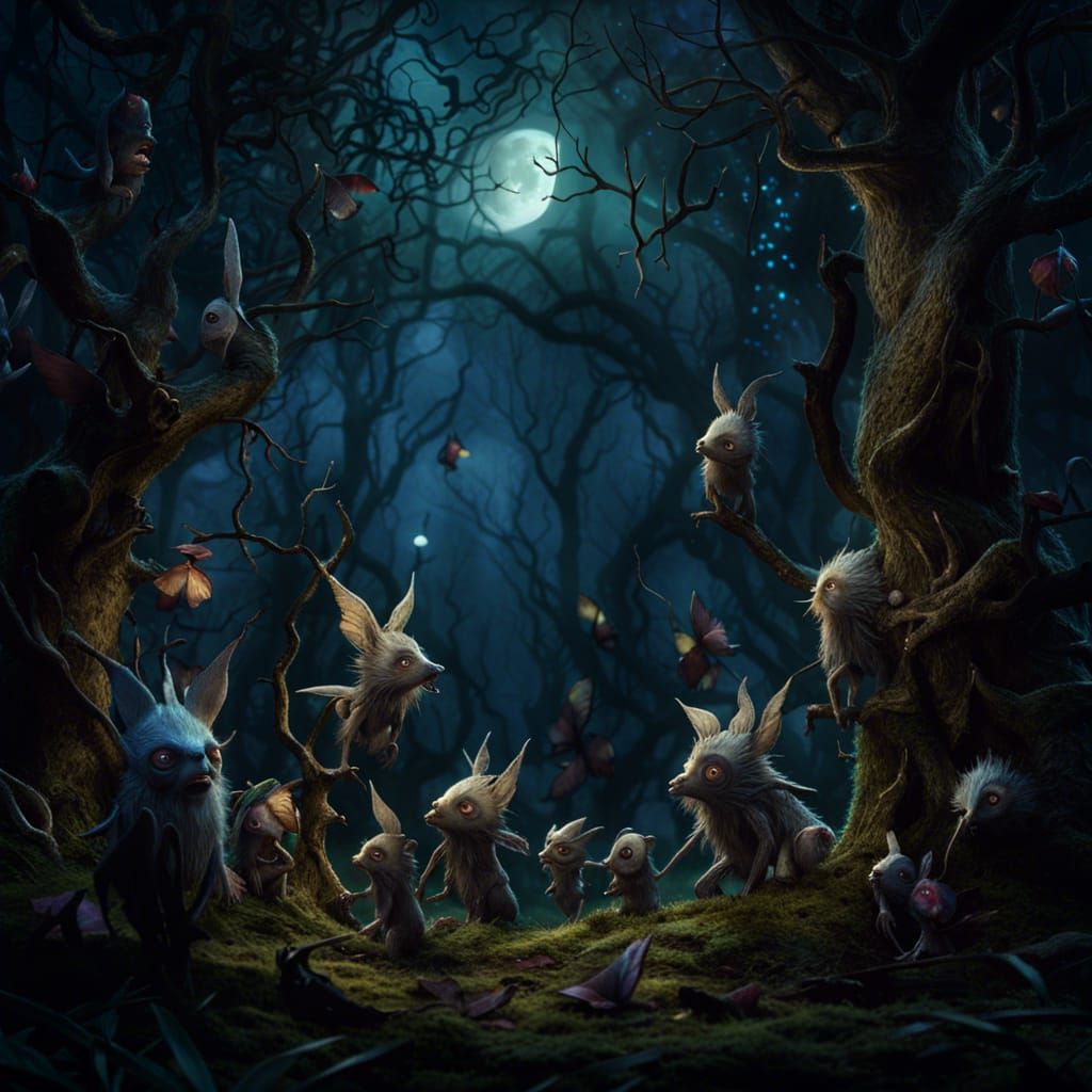 The Dark Faerie forest - AI Generated Artwork - NightCafe Creator