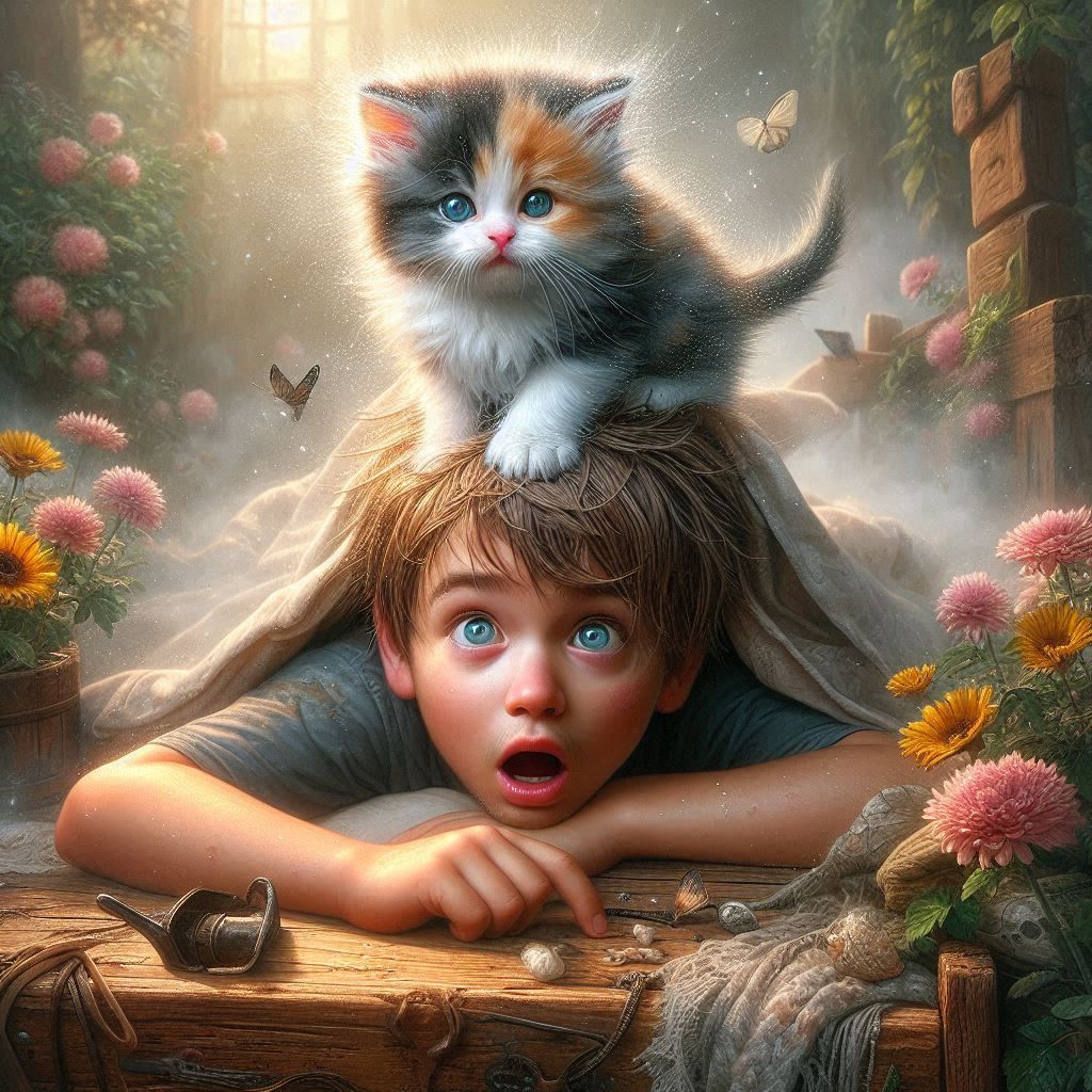 A Cat On My Head 😜😁😸😸