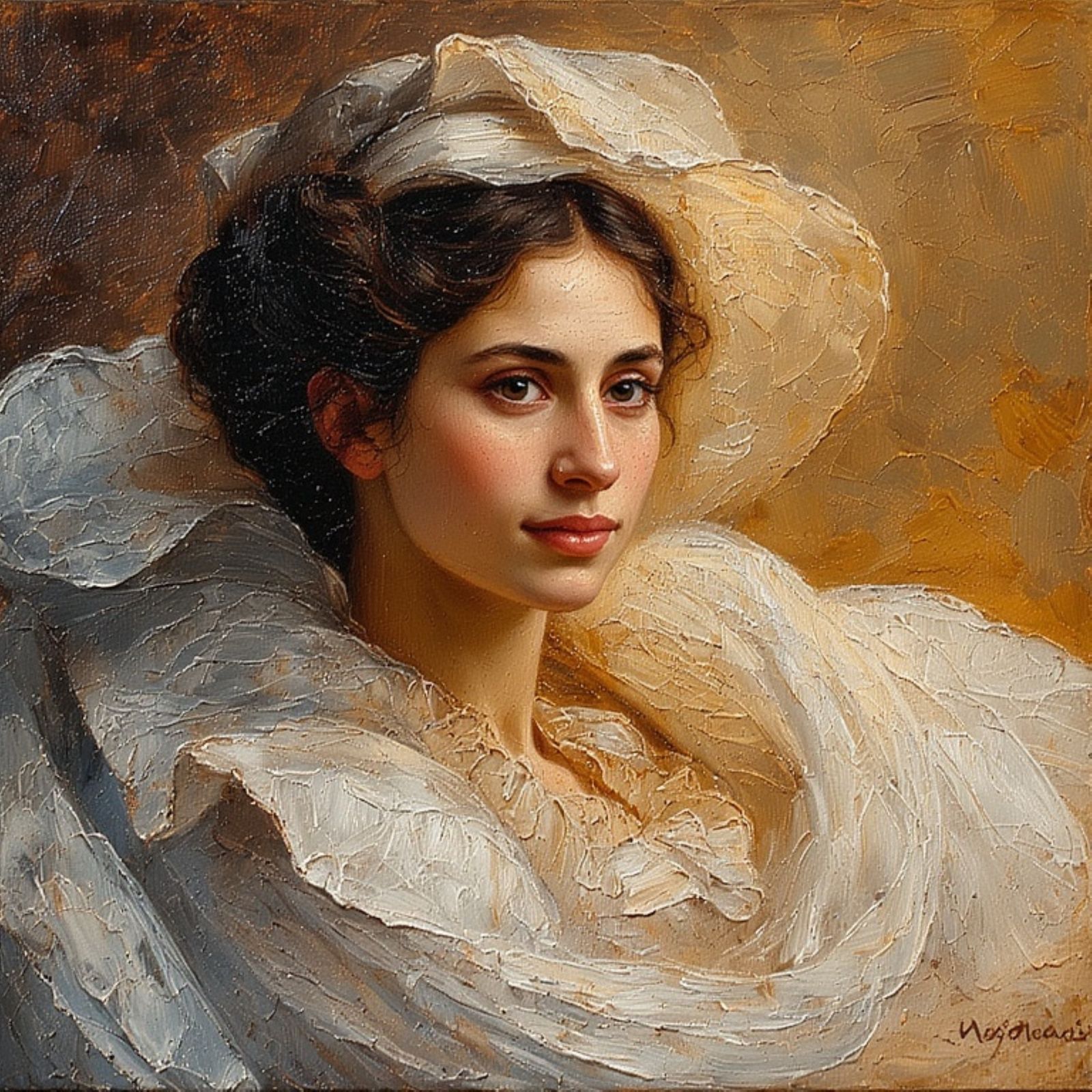 A captivating oil painting